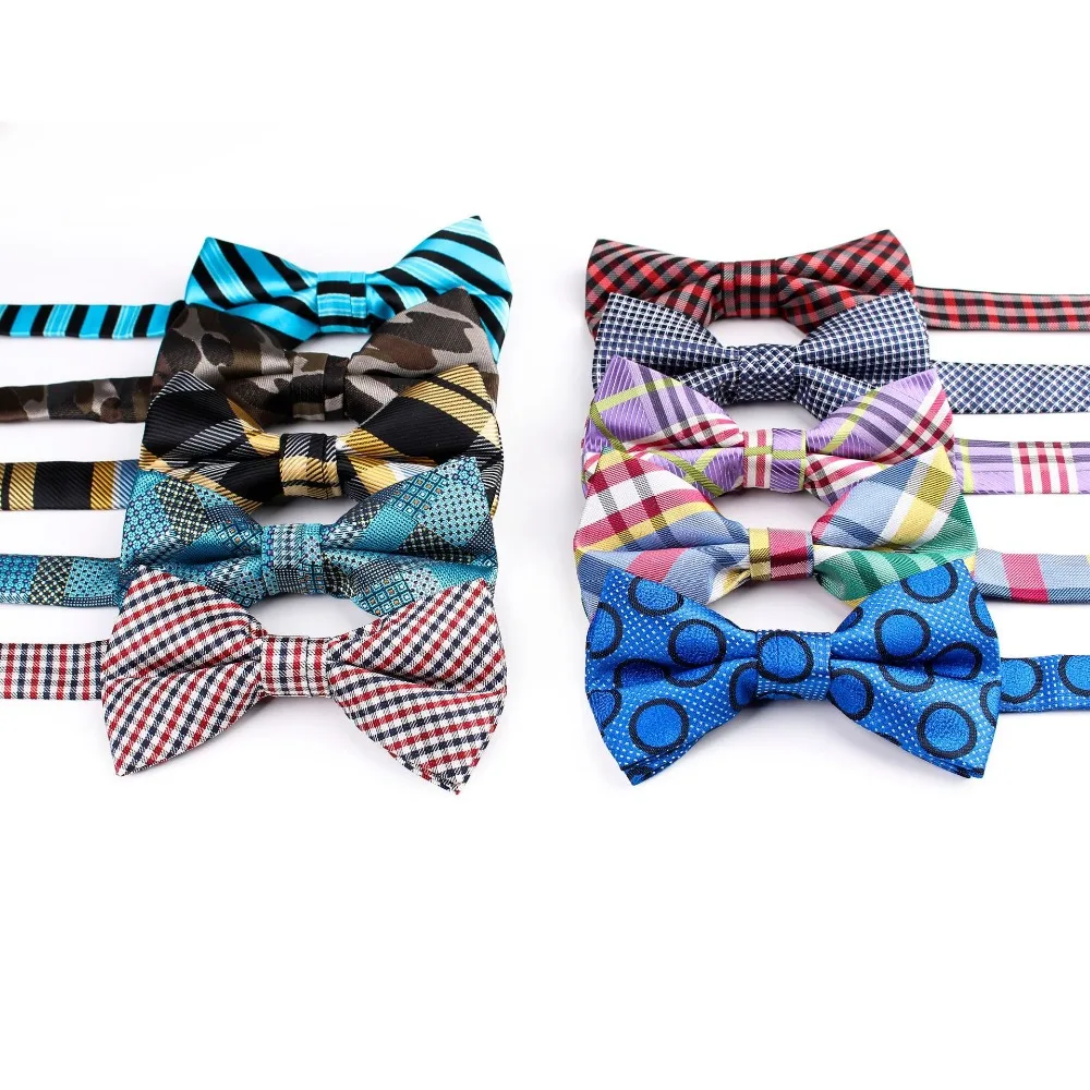 Разноцветные галстуки бабочки из полиэстера с бантом новый дизайн клетчатые