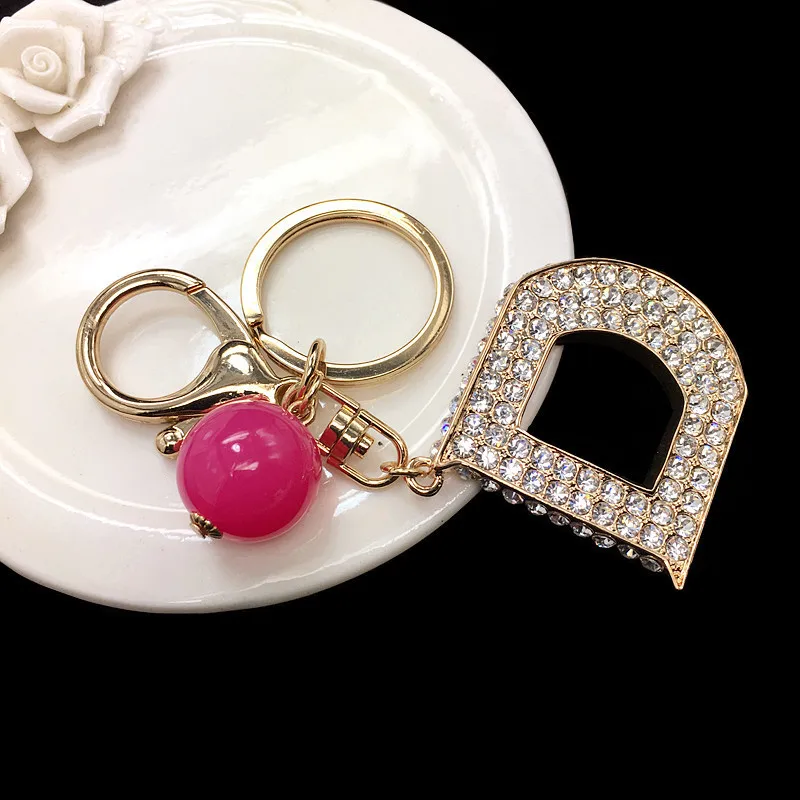 Длинный брелок K202 с буквой D Porte Clef роскошный брендовый для ключей ювелирные