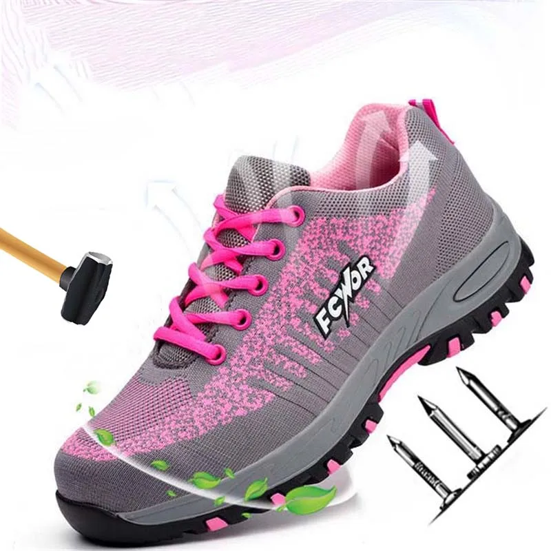 Рабочая обувь Новинка Модная легкая дышащая защитная коллекция 2019 года Женская