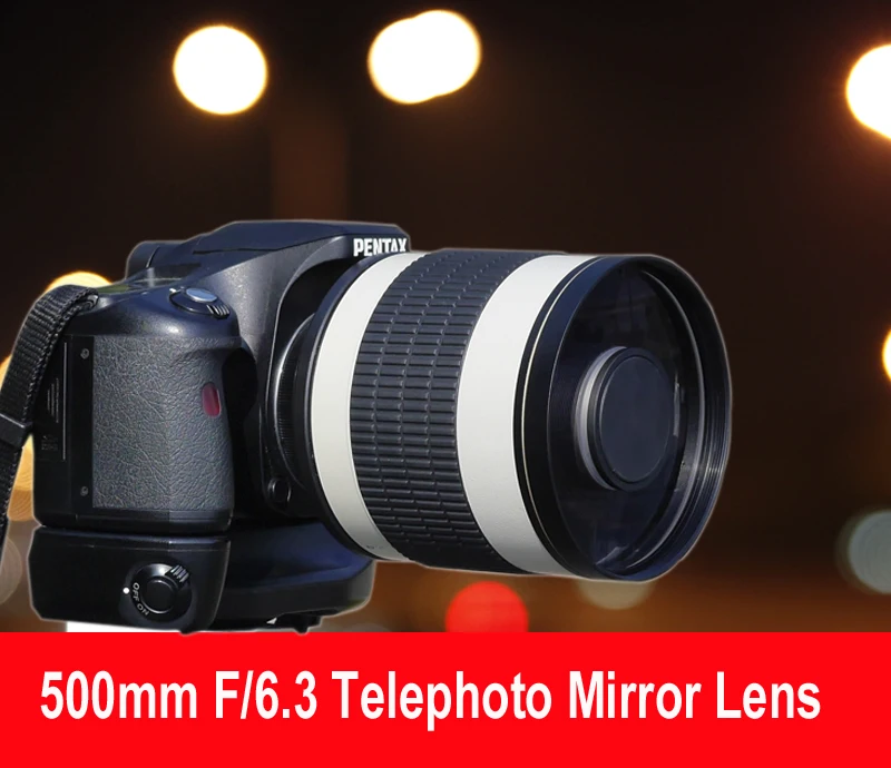 500 мм F/6 3 телефото зеркальный объектив + T2 Крепление Адаптер кольцо для Canon Nikon Pentax