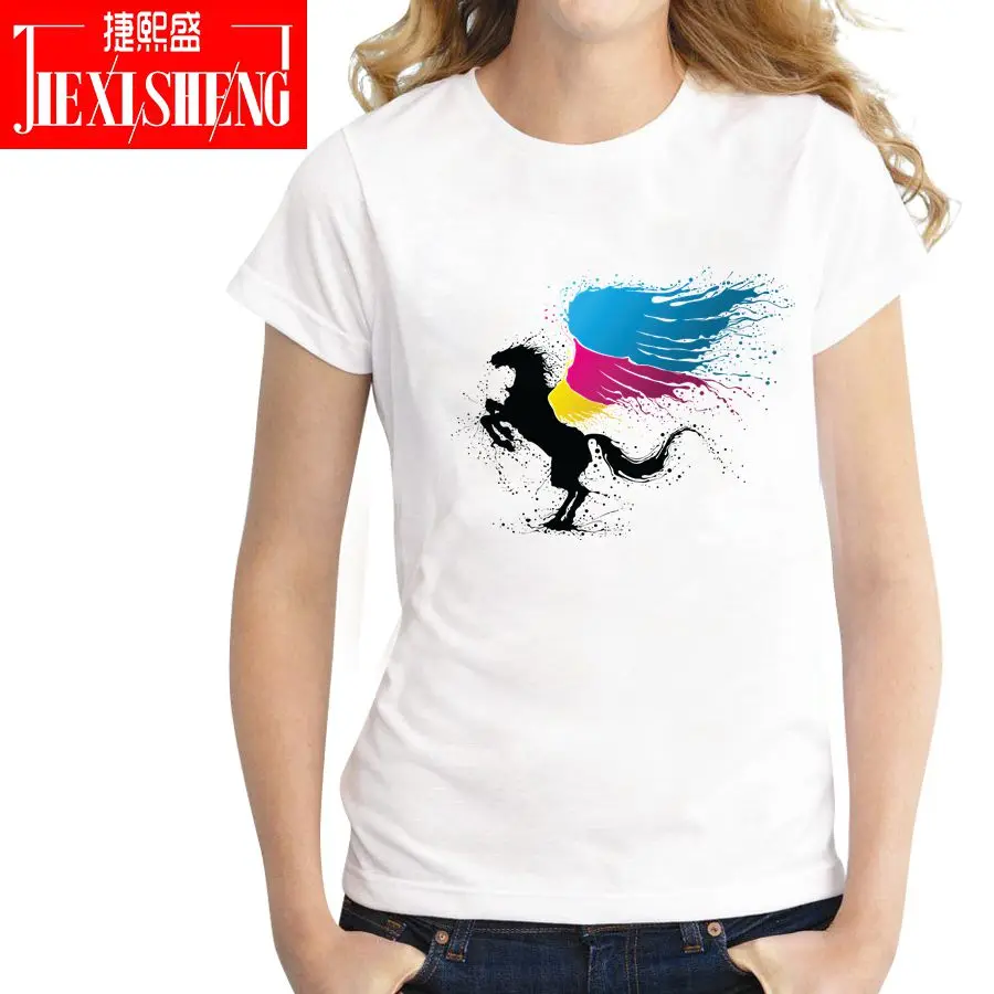 Футболка женская с коротким рукавом и принтом | Женская одежда