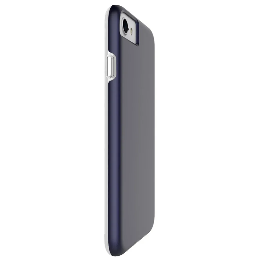 TIPFLY Plating Transparent Bumper Button Phone Fitted Case For Apple iPhone 6 6s 7 8 plus Capa Coque Fundas TPU PC Back Cover |