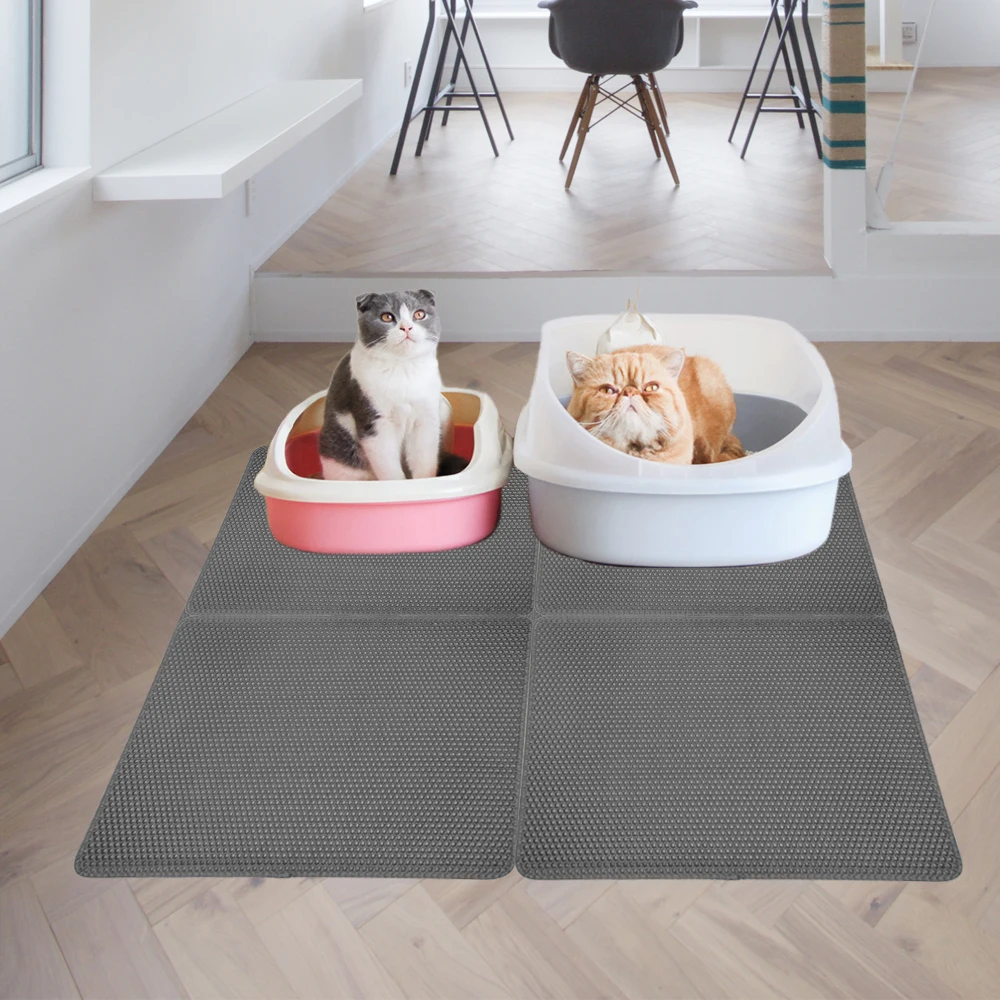 Двухслойный кошачий помет коврик для питомцев кошек чистящие прокладки товары