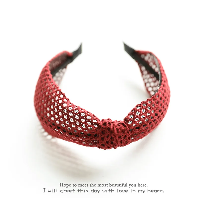 Новинка, простая широкая повязка на голову с узлом для женщин и девушек, повязка на голову, аксессуары, Кружевная повязка на голову, Женский держатель, головной убор