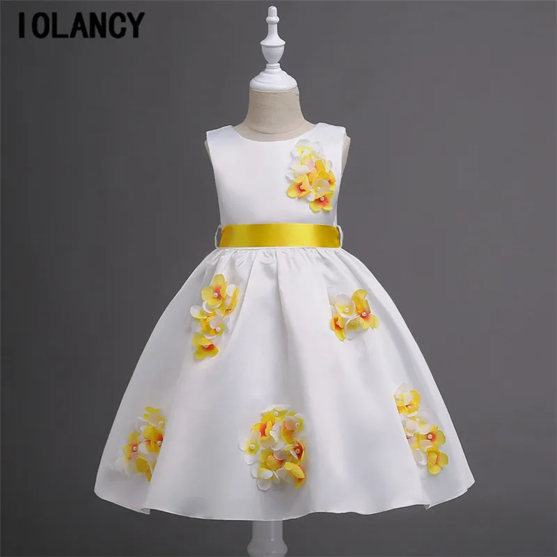 Flower Girl Dresses Appliques Kids Prom Wedding Dress Ball Gown Pageant Vestidos De Comunion for 3-16 Years GDR316 | Детская одежда и
