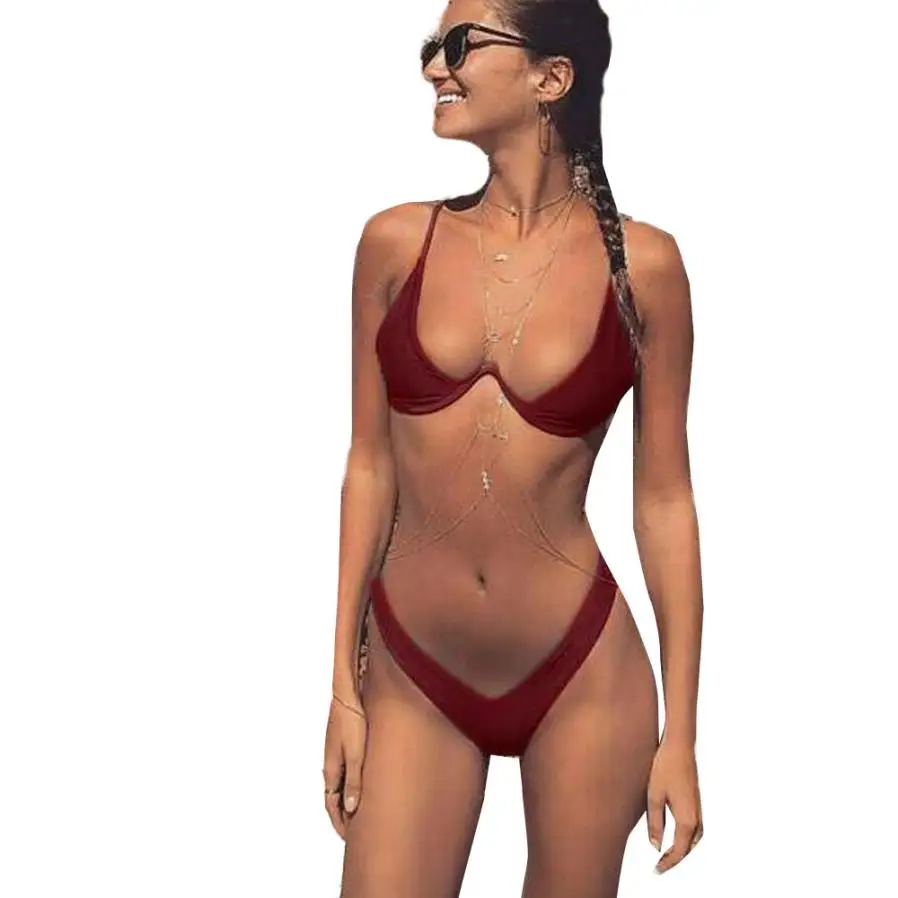 Дропшиппинг бикини 2018 купальный костюм женское сексуальный купальник на