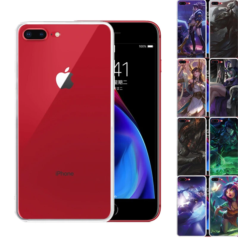 Тонкий Силиконовый ТПУ мягкий чехол для телефона iphone 8 Plus крышка Капа Fundas LOL Лига