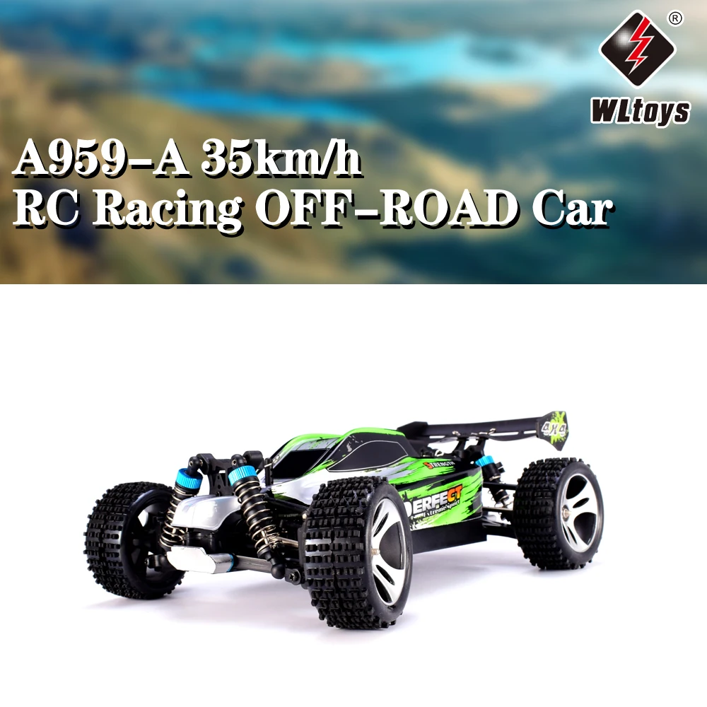 

Wltoys A959-A 2,4G 1/18 масштаб 4WD RC скоростной автомобиль 35 км/ч дистанционное управление гоночный высокоскоростной ударопрочный внедорожный автомо...