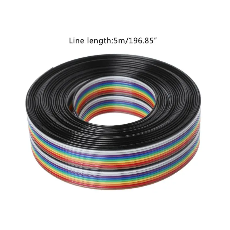 

5m Rainbow Cable 20Pin DuPont Wire With 1.27mm Line Pitch Connect Wires