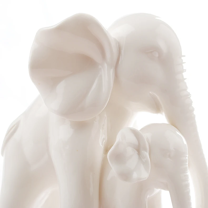 Белая керамическая пресс форма слон домашний Декор украшение помещения