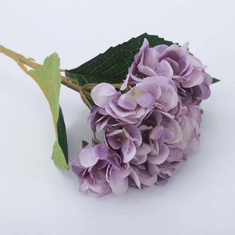Purple Гортензия букет невесты Свадебный дом Новогоднее украшение аксессуары для вазы Цветочная композиция Свадебные цветы украшение - Цвет: Purple