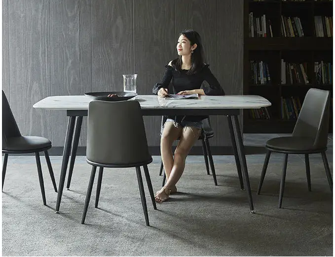 De madera maciza comedor muebles para el hogar moderno minimalista mármol mesa...