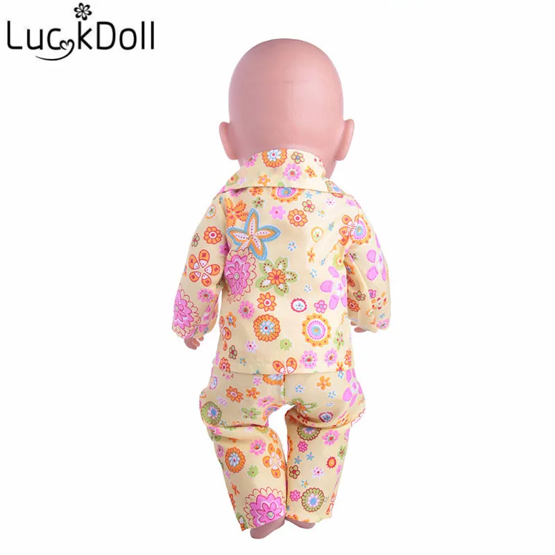 LUCKDOLL много стилей пижамы подходят 18 дюймов Американский 43 см Кукла одежда аксессуары, игрушки для девочек, поколение, подарок на день рождения