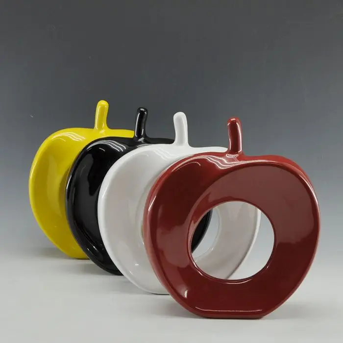 

Домашняя декоративная керамическая Четырехцветная глазурованная форма яблока в подарок