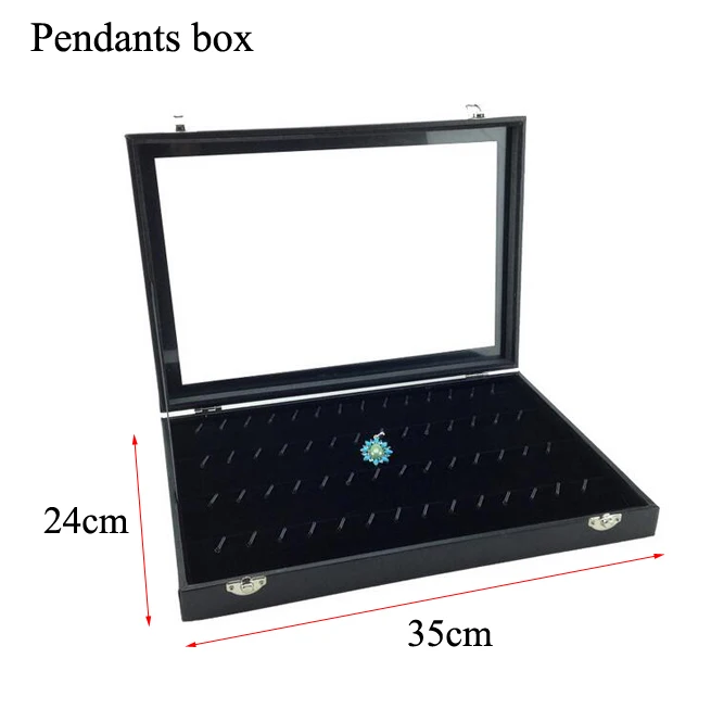 pendants box PU бархатная коробка для демонстрации ювелирных изделий для женские кольца серьги браслеты ожерелья украшения хранилище ювелирных изделий Органайзер упаковка - Цвет: pendants box