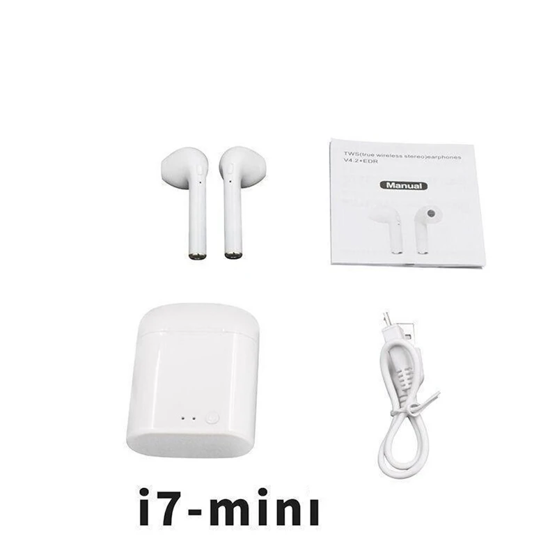 I7 mini i7s TWS беспроводные bluetooth-наушники с зарядным устройством для iPhone 7 8 X для samsung S8 S9 Note 7 8 9 Xiaomi Redmi