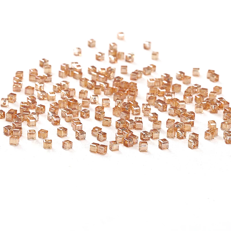 Новые Австрийские очаровательные стеклянные бусины цвета шампанского AB 100 шт. 2