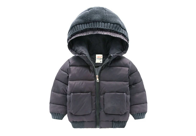 Dark gray Ircomll/Новинка года; зимние утепленные куртки для мальчиков; детское зимнее хлопковое пальто; детская верхняя одежда; куртка; Модная одежда для мальчиков - Цвет: Dark gray