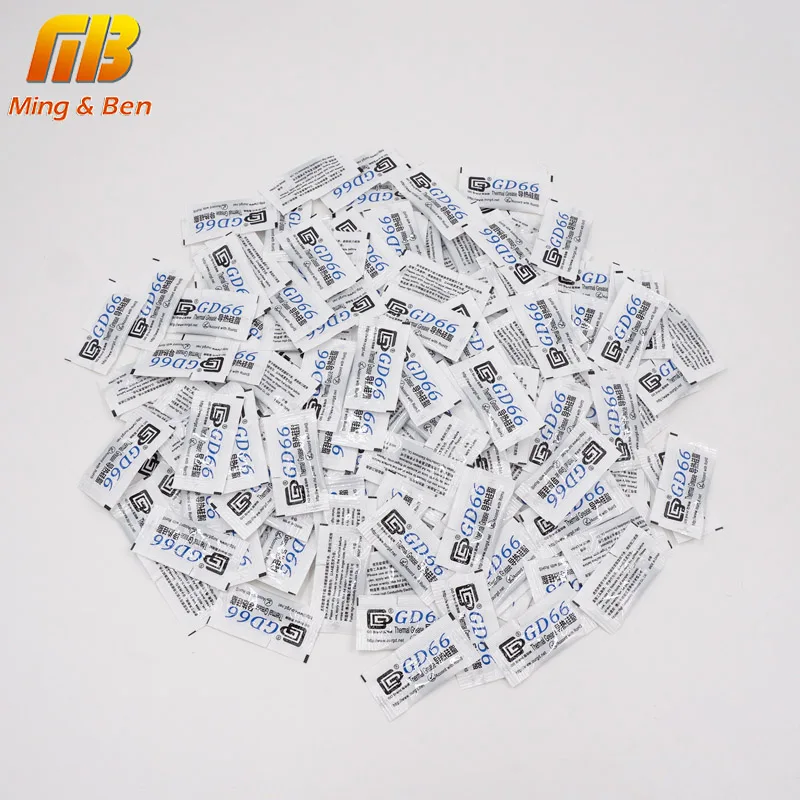 200 шт. GD66 Теплопроводящая смазка силиконовая пластырь для Светодиодный