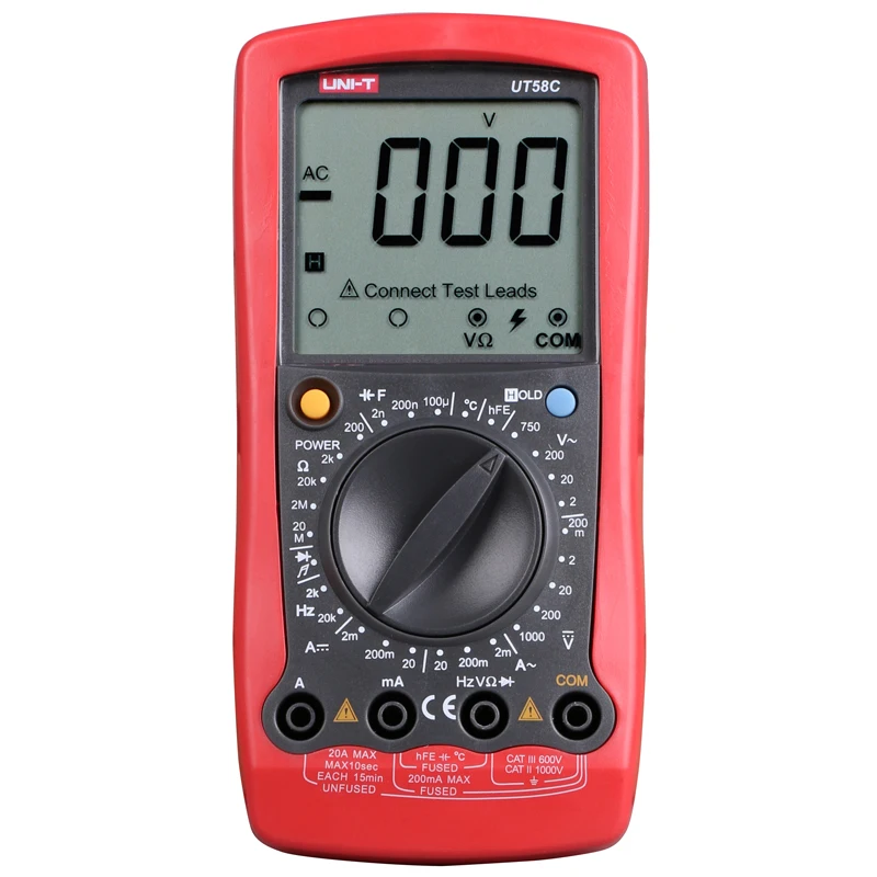 UNI-T UT58A/UT58B/UT58C/UT58D/UT58E ручной диапазон общий Цифровой мультиметр; диод/Триод тест