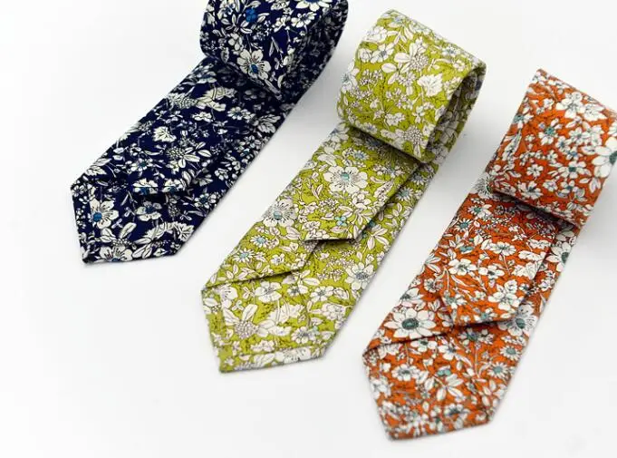 

Floral Ties For Men Skinny Mens Ties Gravatas Slim Corbatas Vestidos Wedding Cotton Groom Neck Tie Cravat Necktie *new*