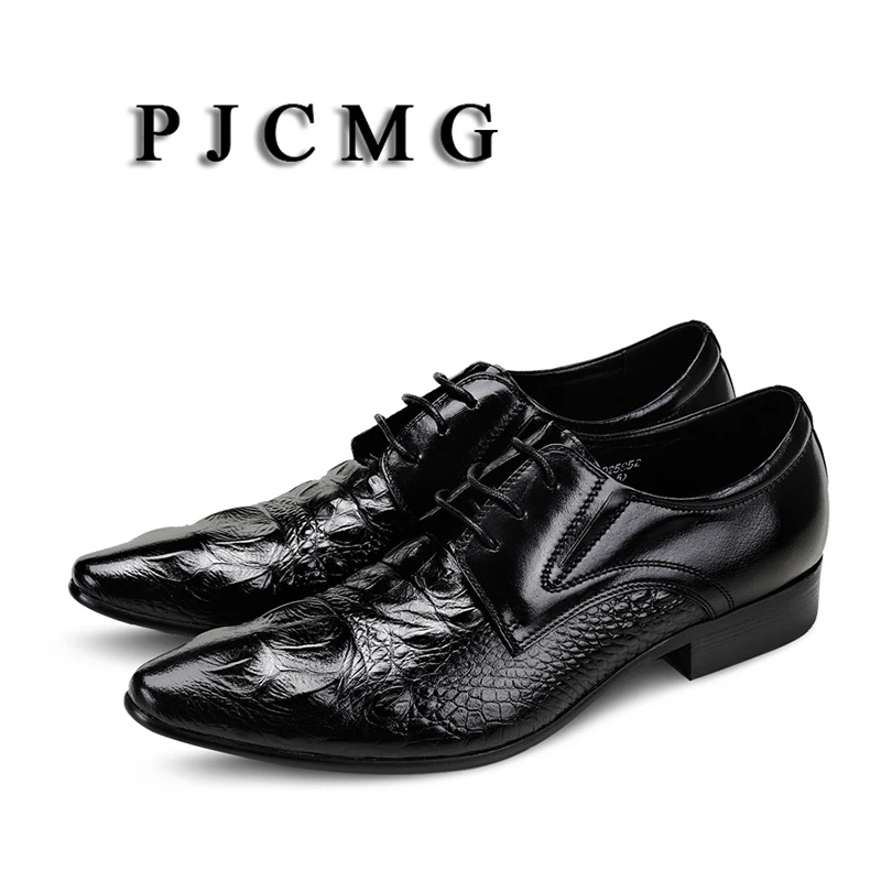 

PJCMG/высококачественные демисезонные черные/красные/коричневые оксфорды из натуральной кожи на плоской подошве; модельные туфли на шнуровк...