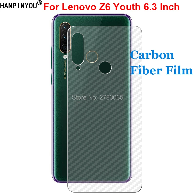 Для Lenovo Z6 Youth 6 3 &quot3D защита от отпечатков пальцев из углеродного волокна задняя