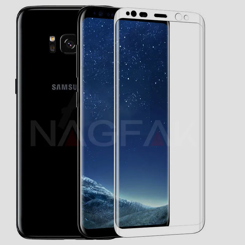 NAGFAK Передняя и задняя пленка для защиты экрана для samsung Galaxy S9 Plus S8 Plus 3D изогнутая мягкая защитная задняя пленка S9 S8 не стекло - Цвет: Front Silver