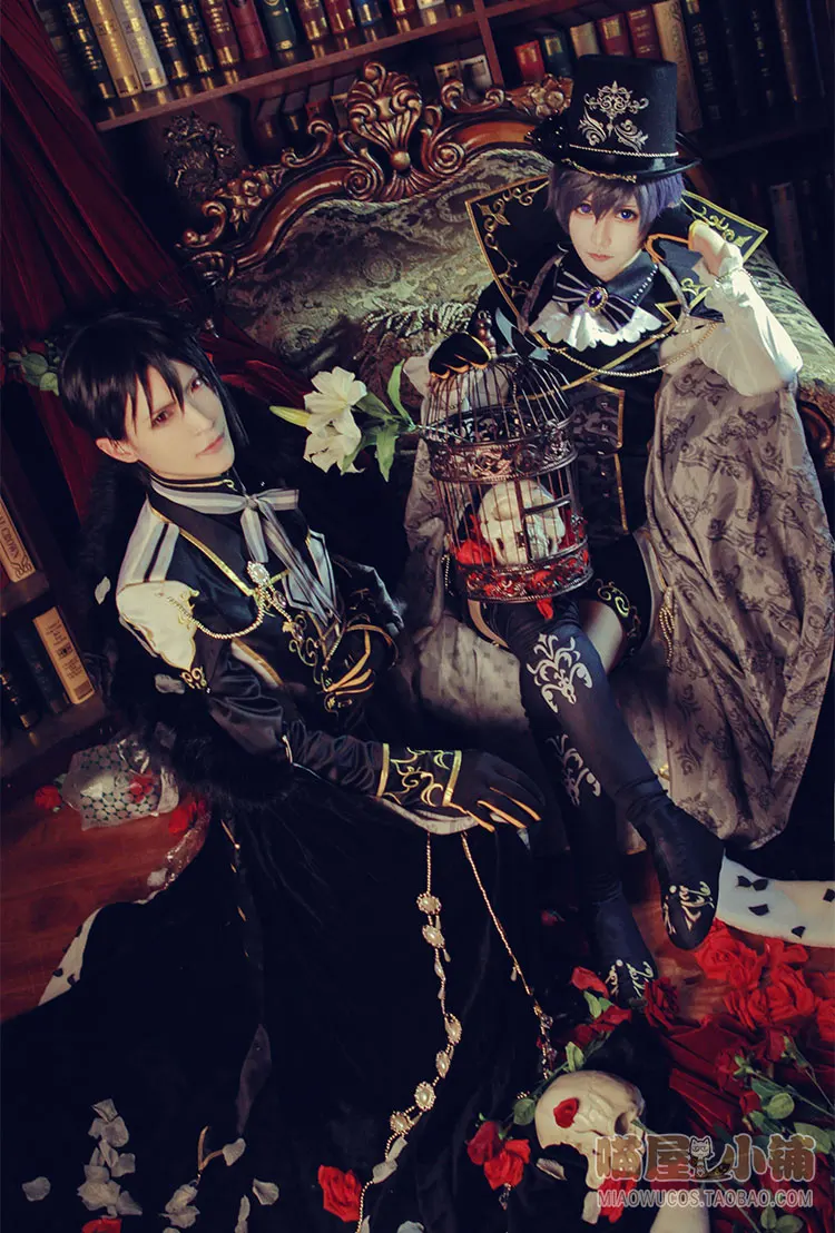 Черный Дворецкий Ciel Phantomhive Себастиан микаелис Косплей Костюм Луна Пробуждение униформы унисекс