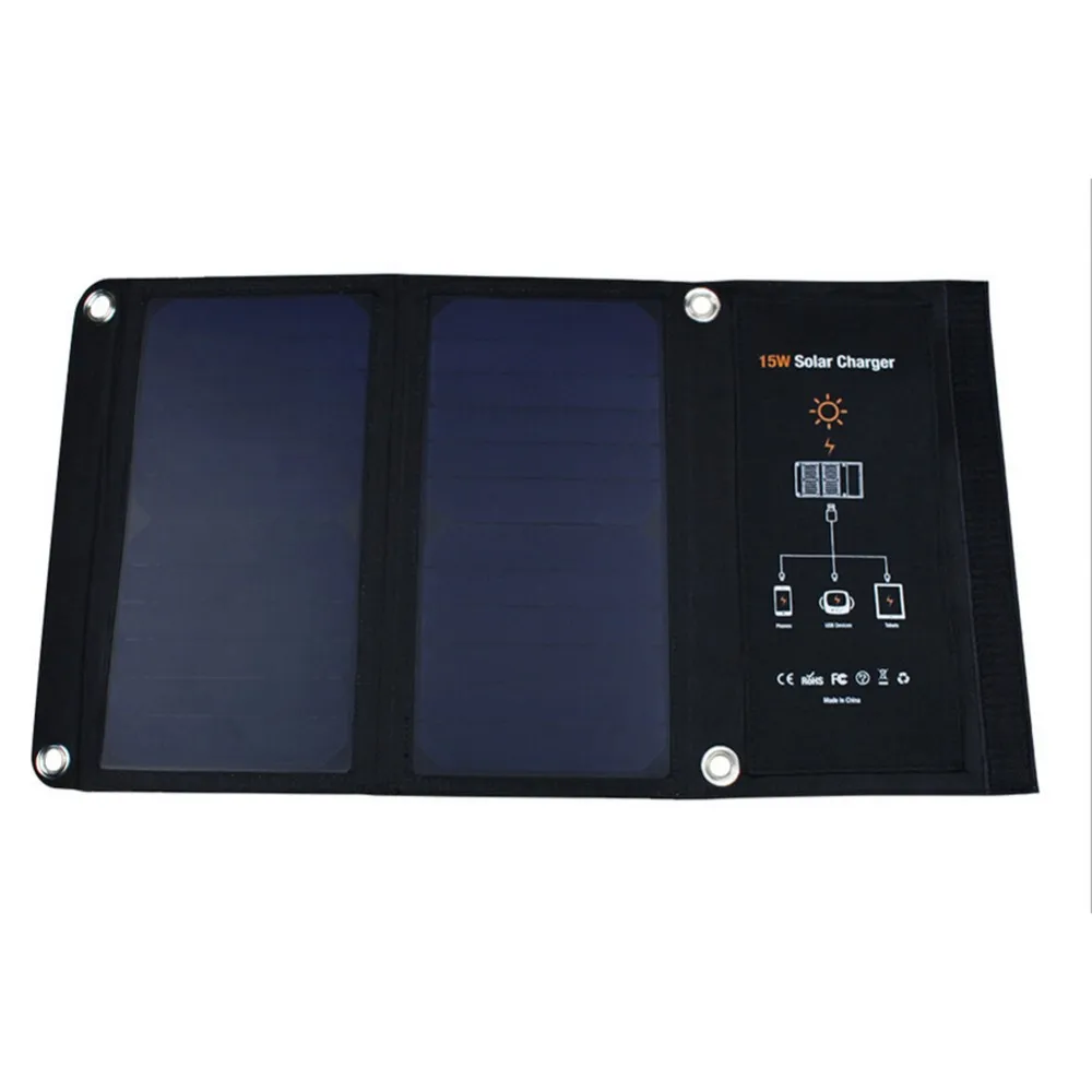 Складное водонепроницаемое зарядное устройство с солнечной панелью внешний