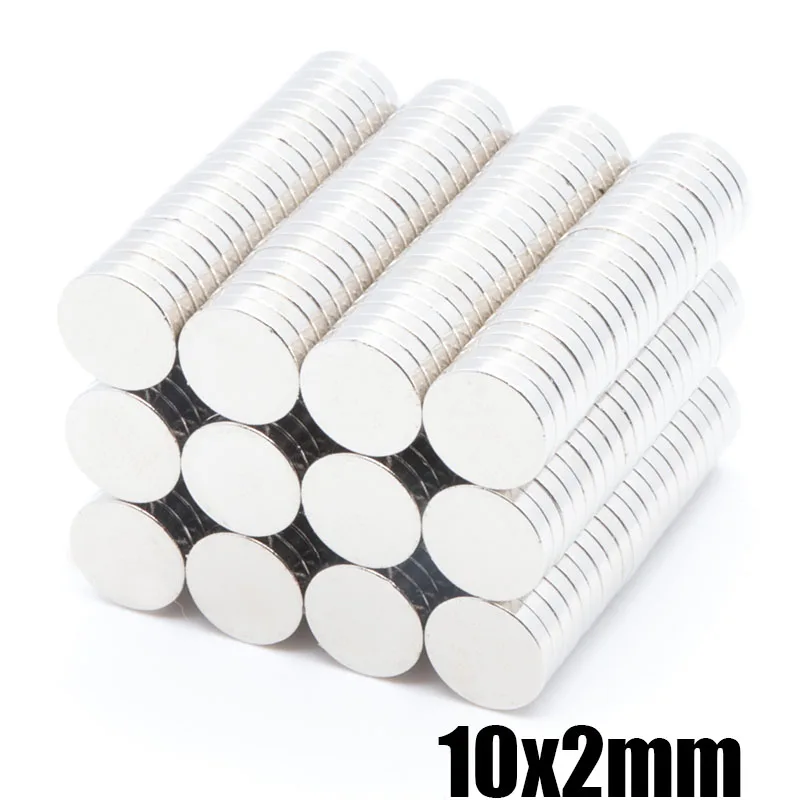 

100Pcs 10x2 mm Neodymium Magnet Disc N35 Permanent Small Round Super Powerful Strong Magnetic Magnets For Craft 10*2 mm