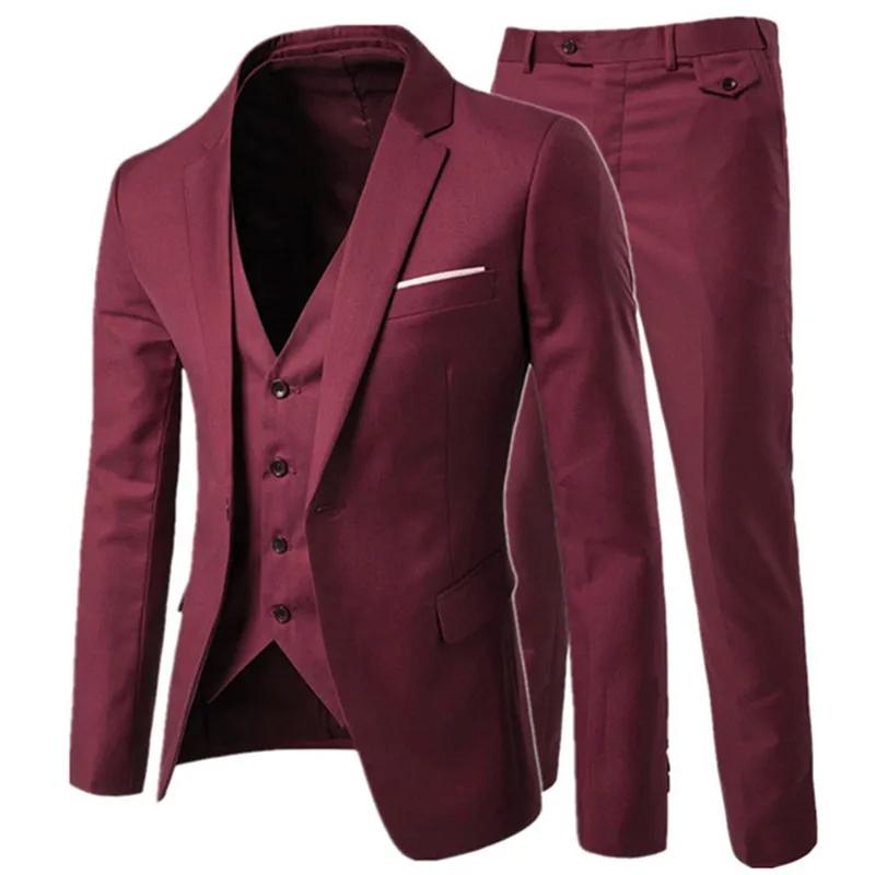 

Custom Made Colorful Choice Terno Groom Tuxedos Groomsmen Mens Wedding Suits Slim Fit Men Suit 3Pieces(Jacket+Pants+Vest+Tie)