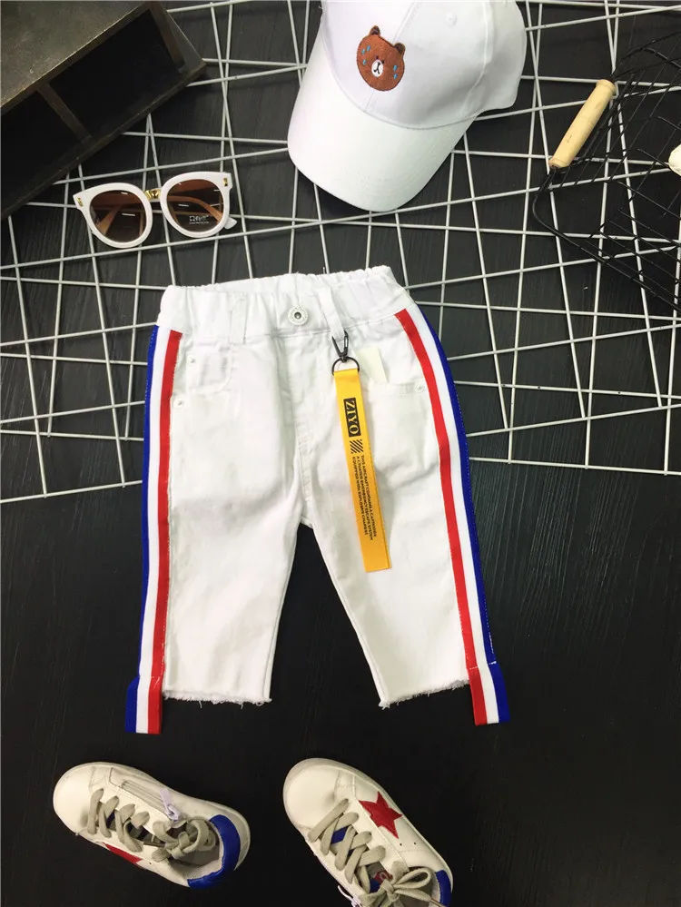 

Summer Children Clothing Boys Set boys Short Sleeve T- Shirt and Jeans Shorts 2pcs Kids Boy Set 2-6years