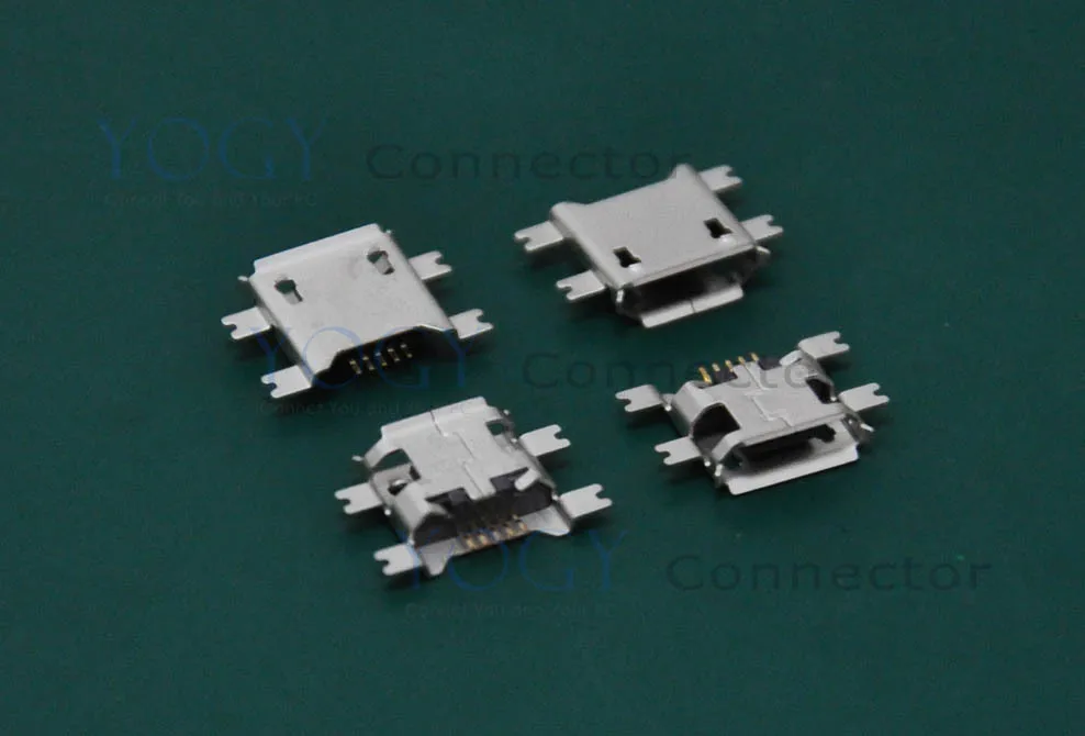 (20 шт./лот) гнездо разъема Micro USB Type B SMT 4 фиксированных фута обычно используется в