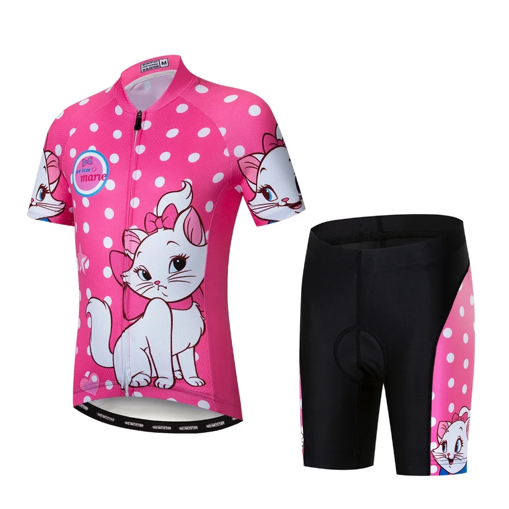 Комплект одежды для мальчиков и девочек детский летний велокостюм Джерси шорты