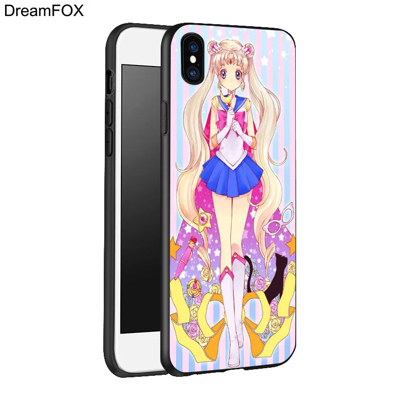DREAMFOX K184 Moon Pattern Black Soft TPU Silicone Case Cover For Apple iPhone 11 Pro XR XS Max X 8 7 6 6S Plus 5 5S 5G SE |