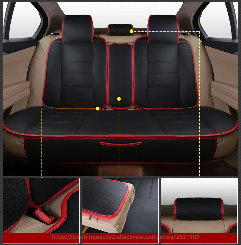 Универсальный кожаный чехол на автомобильное сиденье для Porsche SsangYong Isuzu Audi Chrysler