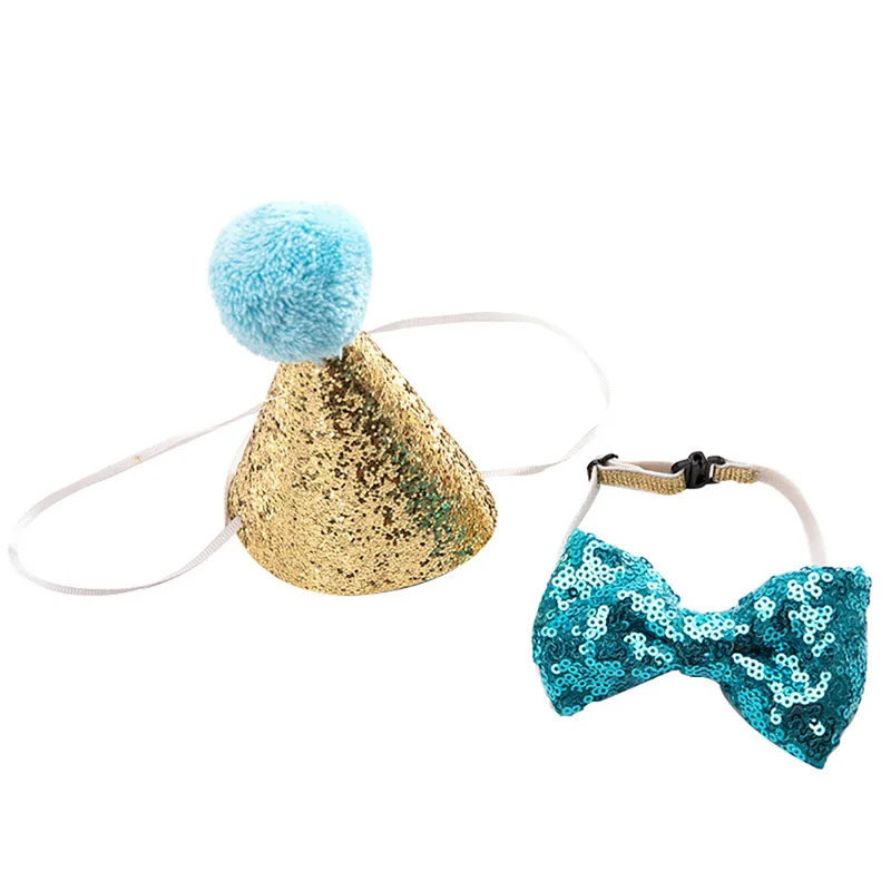 Хеллоуин Рождество Животное Кошка Шляпа Аксессуары Шапки для собак блестки бант