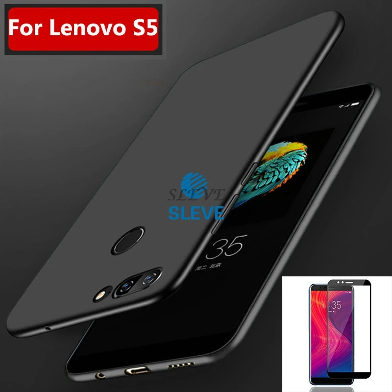 Черный Для lenovo S5 K520 чехол из закаленного стекла lenovo A5 L18011 чехол с полной защитой из закаленного стекла lenovo K5 PRO L38041 - Цвет: Черный