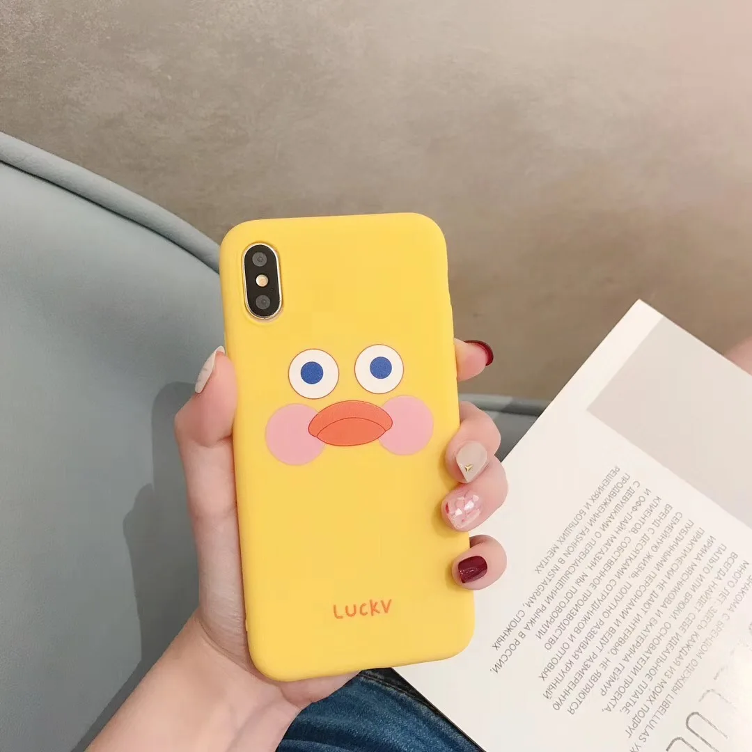 INS Корея супер огонь Винтаж Желтая Утка чехол для телефона iphone Xs MAX XR 6 6s 7 8 плюс