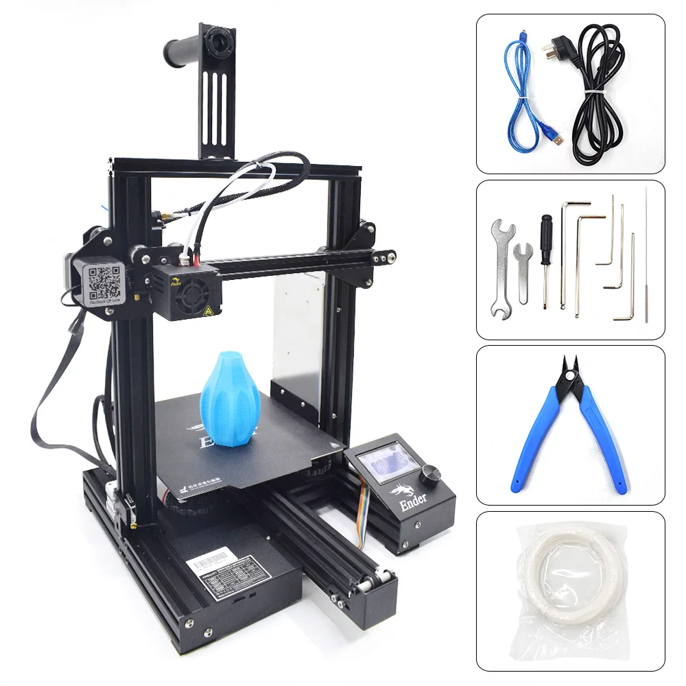 Creality Новейшее обновление 3d принтер Ender-3 Pro Kit Cmagnetic Bulid Plate стикер отключение питания печать с стабильным питанием