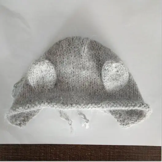 hat -1 Ангорская шапочка для новорожденных, вязаная шапка с мишкой Тедди, набор одинаковых игрушек, реквизит для фотосессии, классический пушистый капот с животным, наполнитель, игрушка - Цвет: hat -1