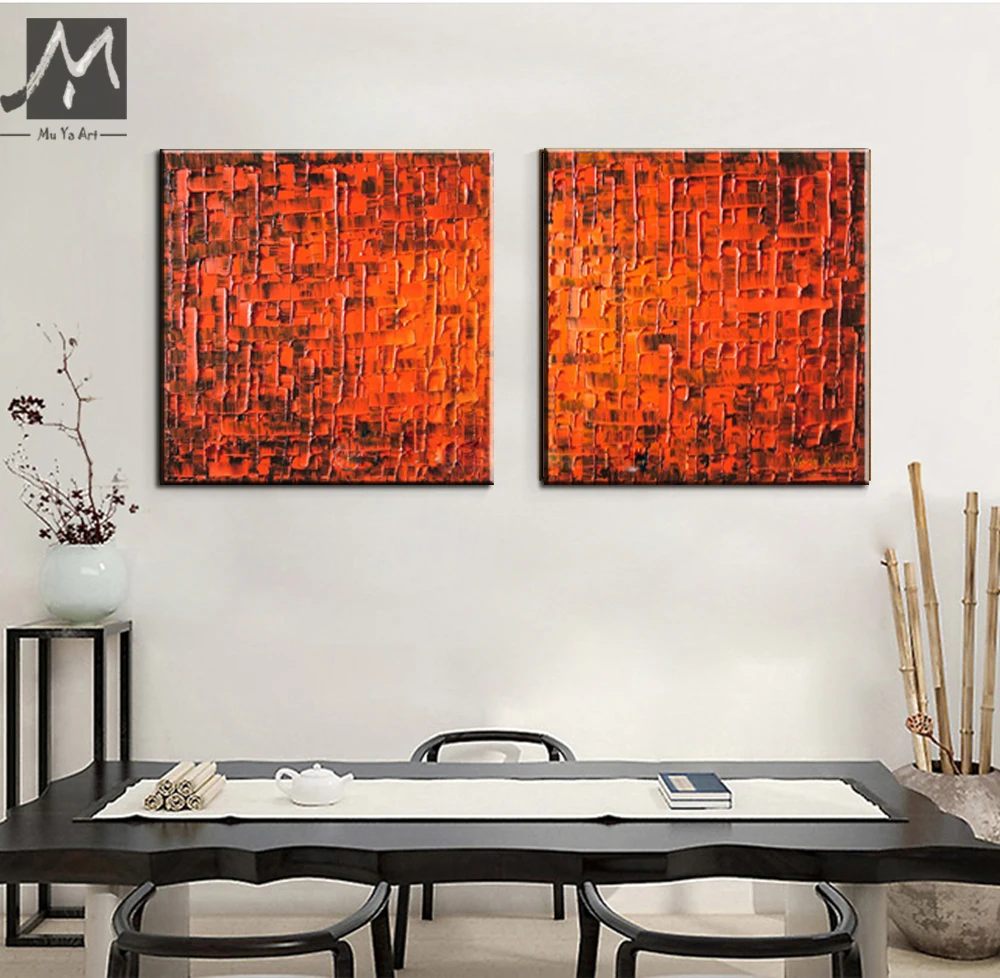 Muya cuadros decoracion salon impernos abstractos pintados a mano quadros de parede Палитра Картина маслом | Дом и сад