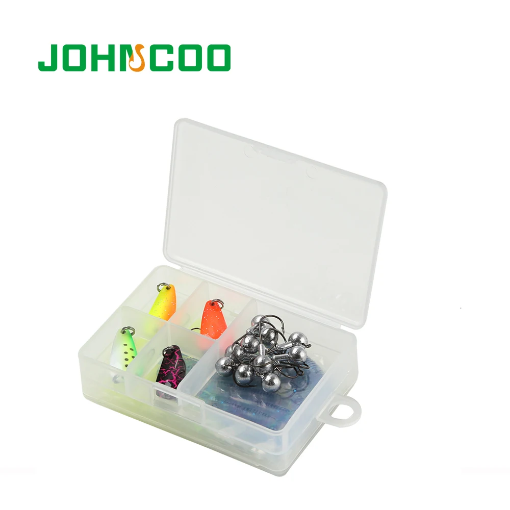 Johncoo 2018 новый искусственный Рыбалка приманки установить с коробкой джиг головки