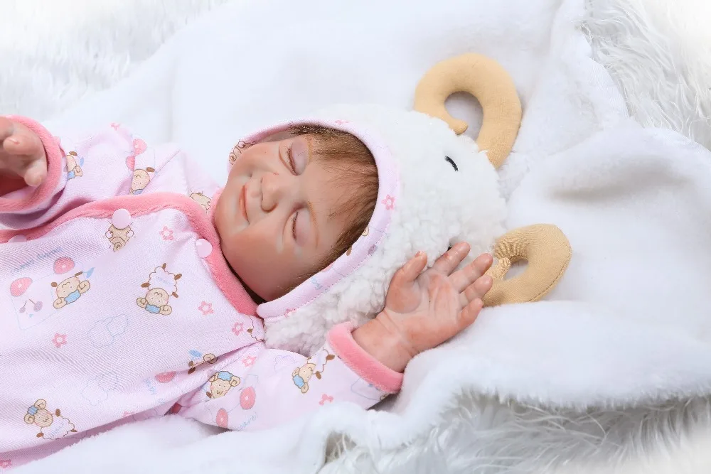 50 см полный корпус мягкий силиконовый Reborn спящие младенцы кукла игрушки как