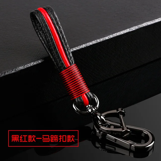 red keychain Пластиковые светящиеся 3 кнопки кожаный чехол для ключей автомобиля чехлы для Honda Civic X-RV Jazz Greiz Crdder флип-брелок чехлы - Название цвета: red keychain