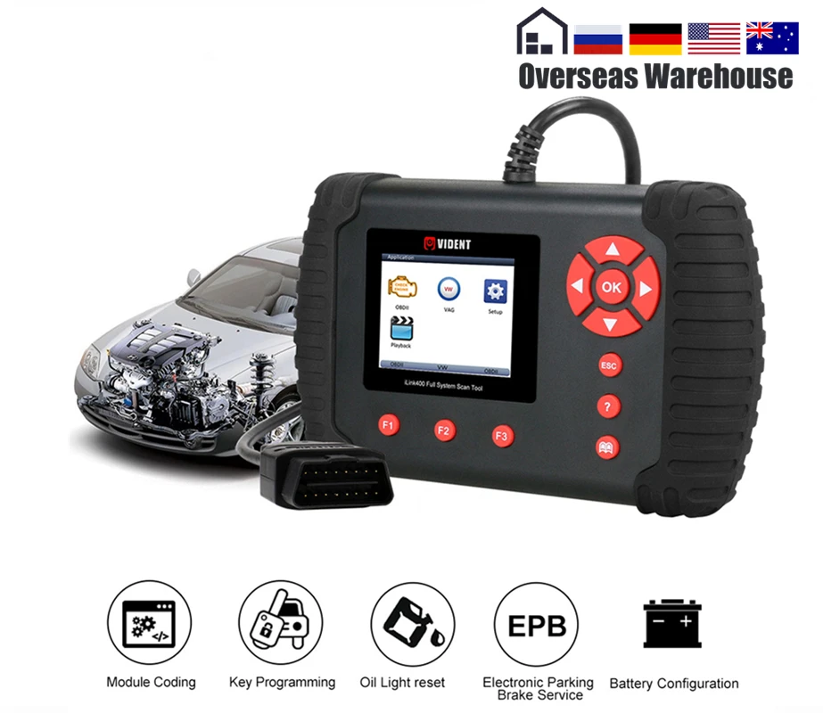 Видент iLink400 полный Системы диагностический инструмент сканер 12 V OBDII
