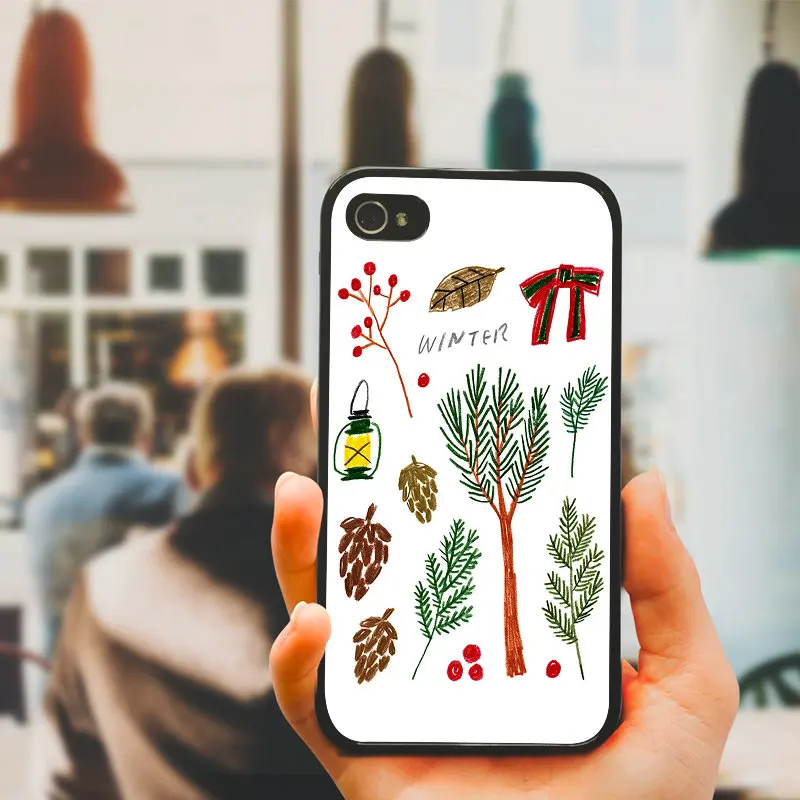 Cell Phone Case Hard Plastic Cover for iphone 8 7 6 6S Plus X XR XS Max 5S 5 SE 4 4S Cartoon Merry Christmas |