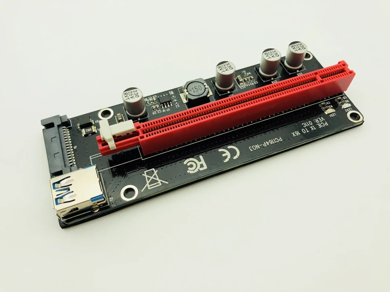 Новинка VER 011C Riser PCI E PCIe расширитель Express Card 1x до 16x SATA 15pin Разъем питания 3