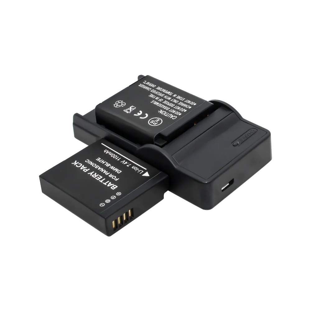 2x DMW BLH7PP BLH7E зарядное устройство для Panasonic DMC GM1 GM5 GF7 батареи камеры GF8|Цифровые